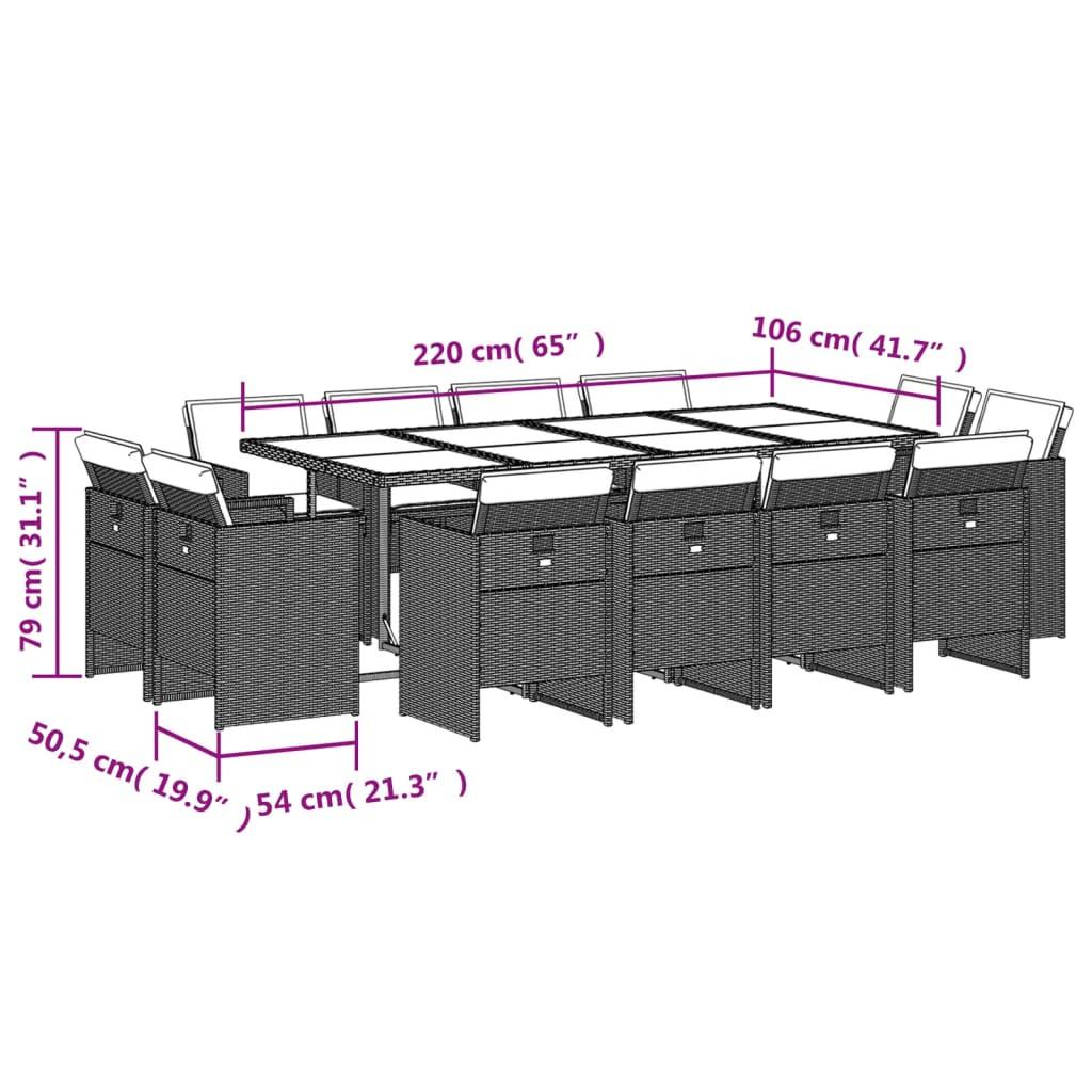 VidaXL Garten essgruppe poly-rattan