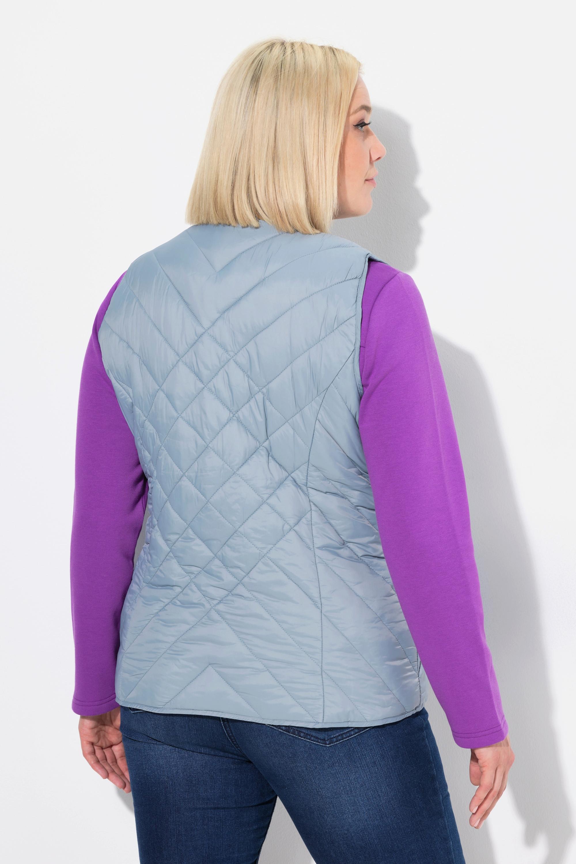 Ulla Popken HYPRAR Funktions-Steppweste, wasserabweisend, Stehkragen