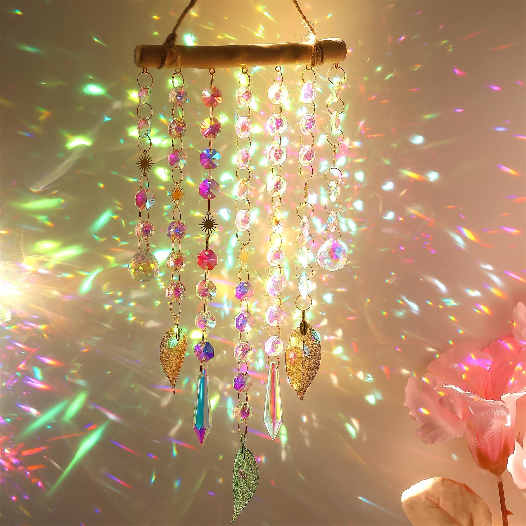 Alopini Sonnenfänger Kristall Fenster,Kristall Anhänger Dekoration,Fenster Dekoration hängend,Kristall Sonnenfänger