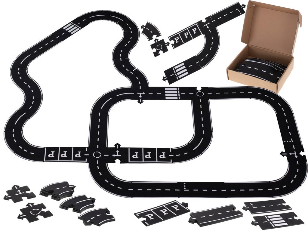 Pricenet Kreatives Puzzle 2in1 Fahrbahn 40 Elemente