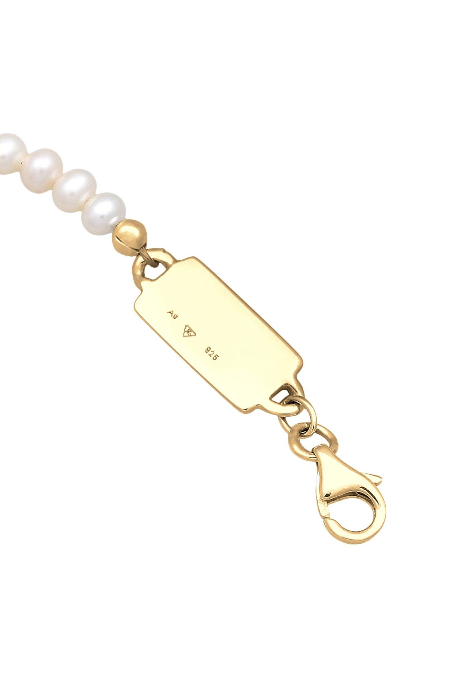 Kuzzoi Armband Süßwasserperlen Klassisch Schlicht 925 Silber