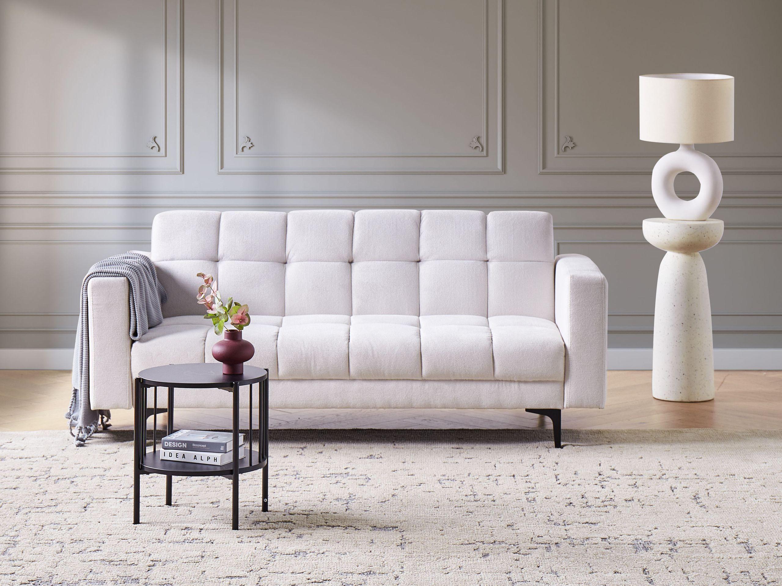 Beliani 3 Sitzer Sofa aus Polyester Minimalistisch ALNES