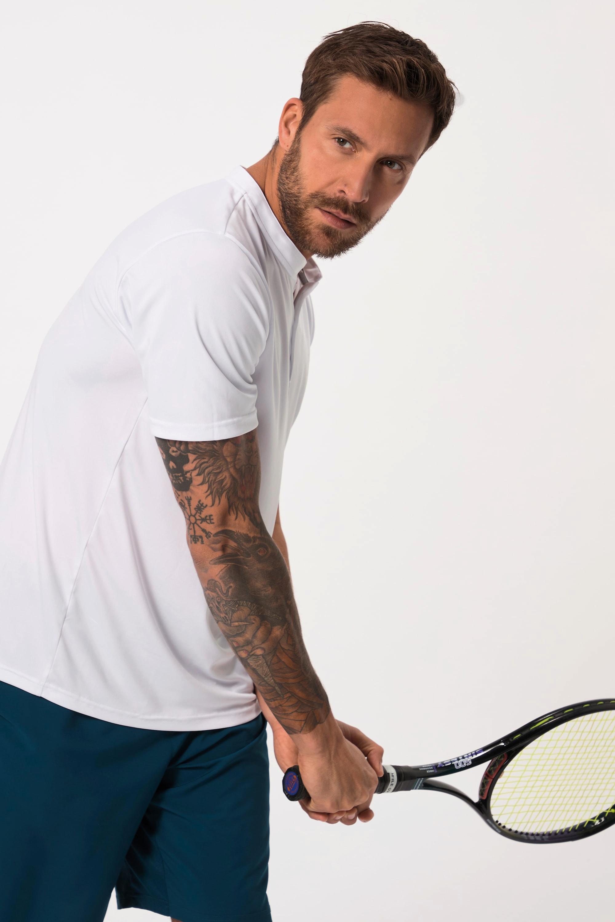 JP1880 Tennis QuickDry Halbarm Henley Rundhals