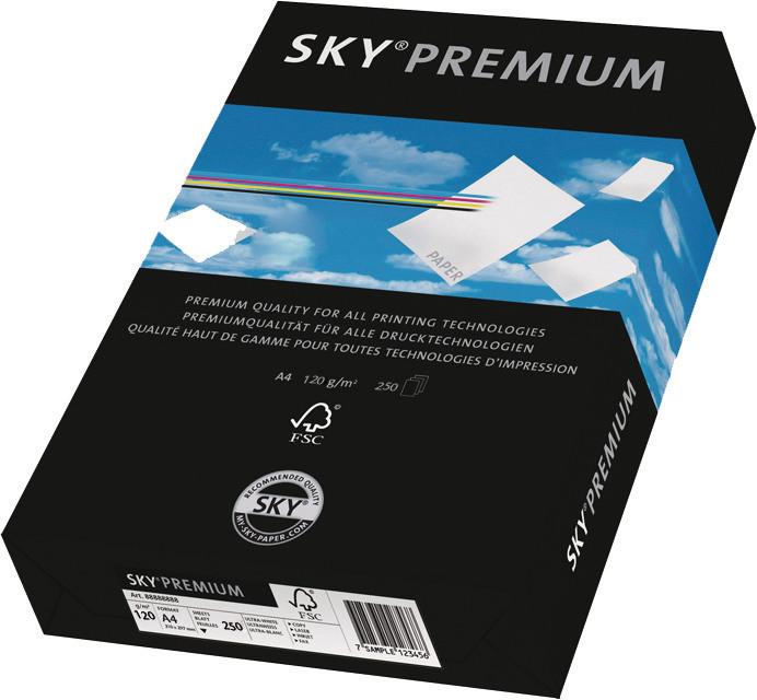Sky SKY Premium Papier A3 88233203 120g, weiss 250 Blatt