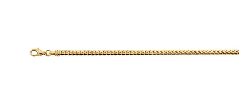 MUAU Schmuck Collier Panzer Gelbgold 750, 3.6mm, 45cm
