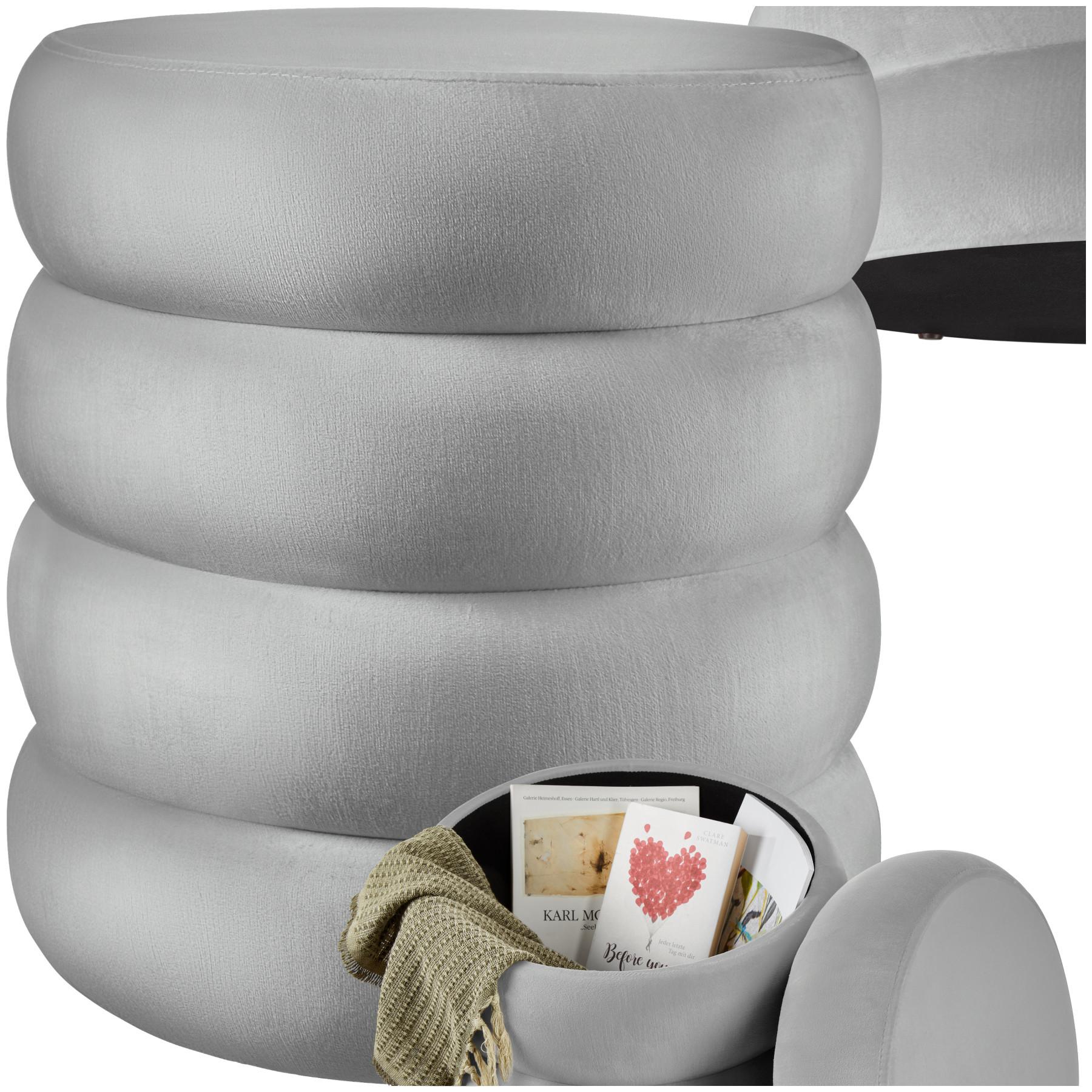 Tectake Sitzhocker Altu, gepolstert, Stauraum