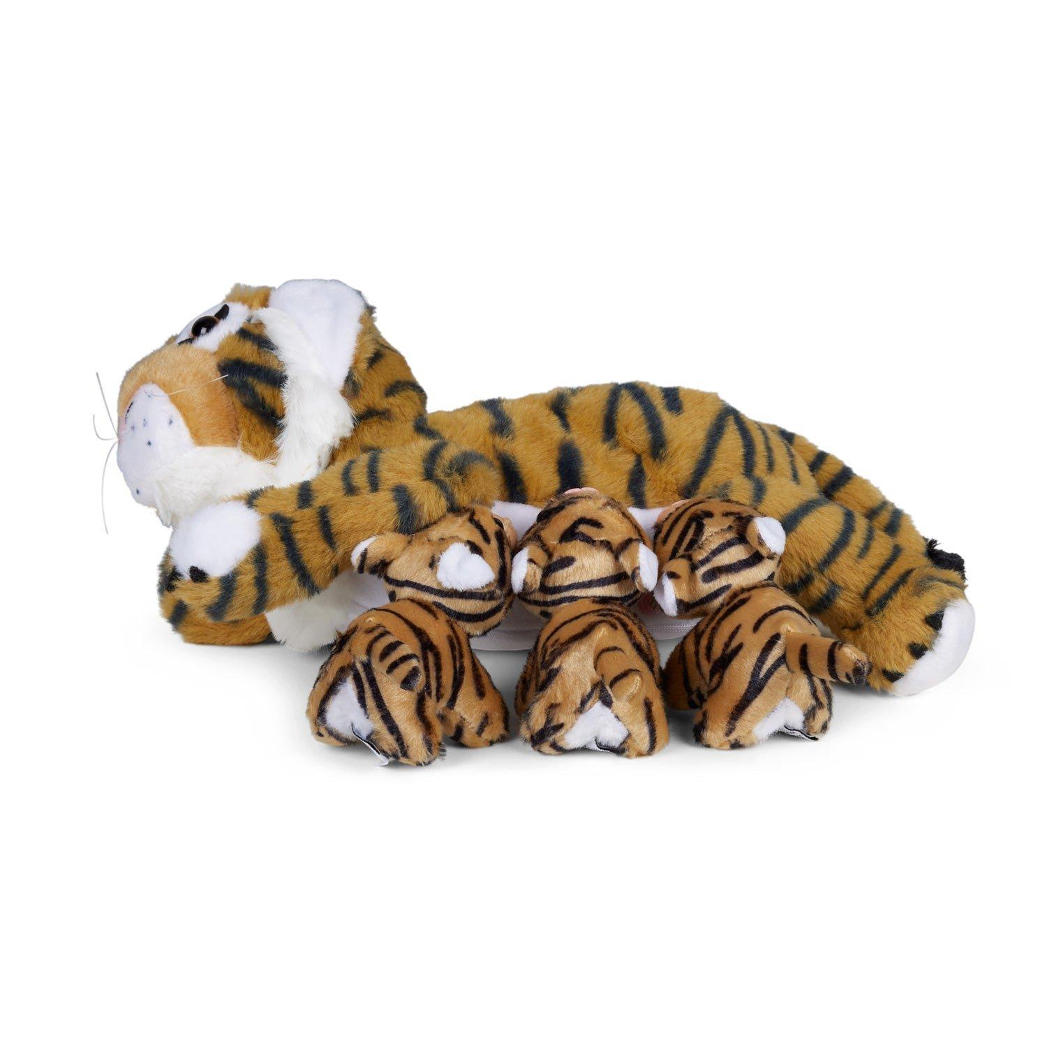 Mamanimals Mamanimals Plüschtier Set Mama Tiger und Babys, getigert