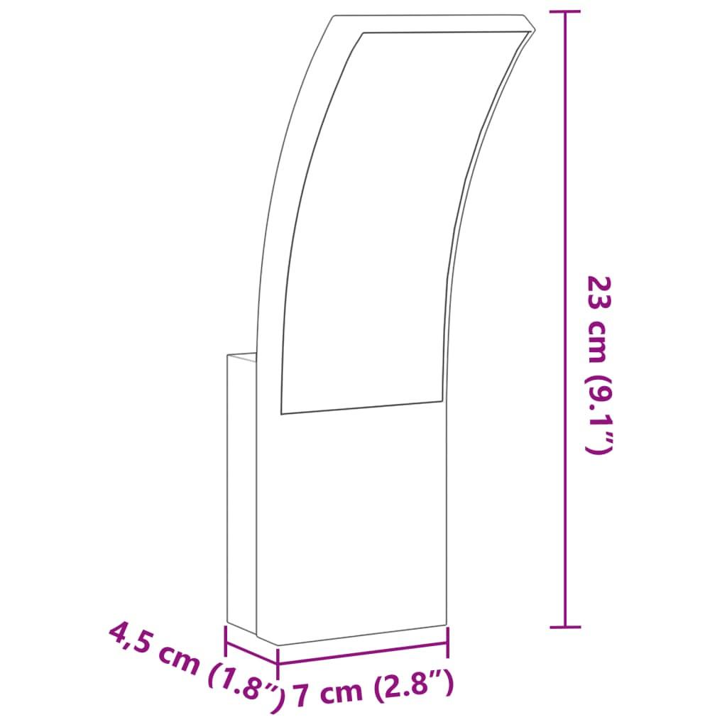VidaXL Außenwandleuchte aluminium