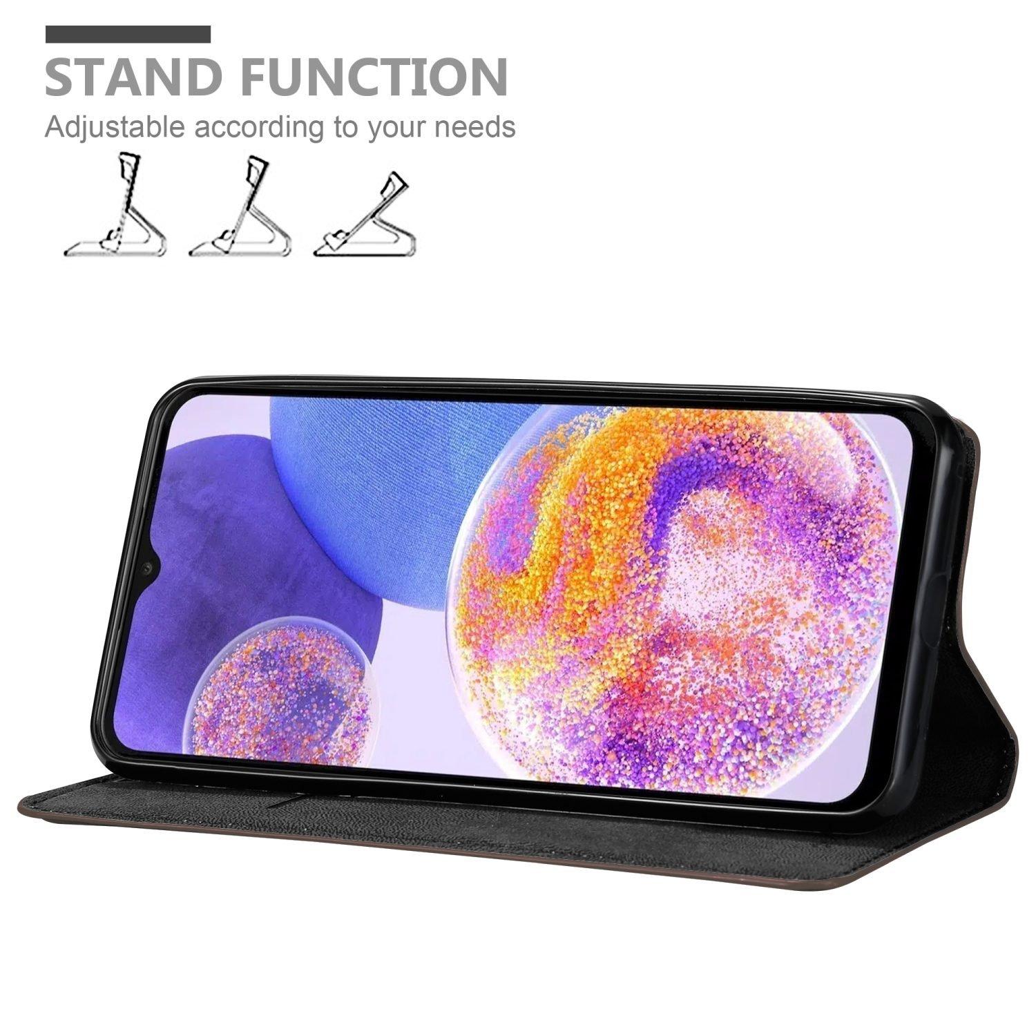 Cadorabo Hülle für Samsung Galaxy A23 4G 5G Magnetverschluss, Kartenfach