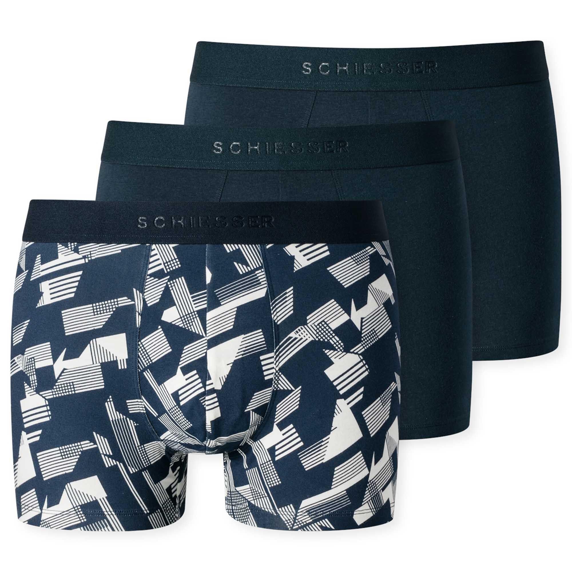 Schiesser Boxershort Figurbetont-3PACK Shorts