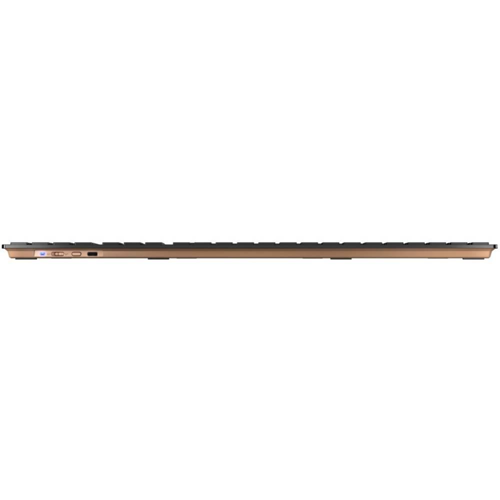 Cherry DW 9100 Slim, Deutsches Layout, QWERTZ Tastatur, kabellose Tastatur- und Maus set -bronze
