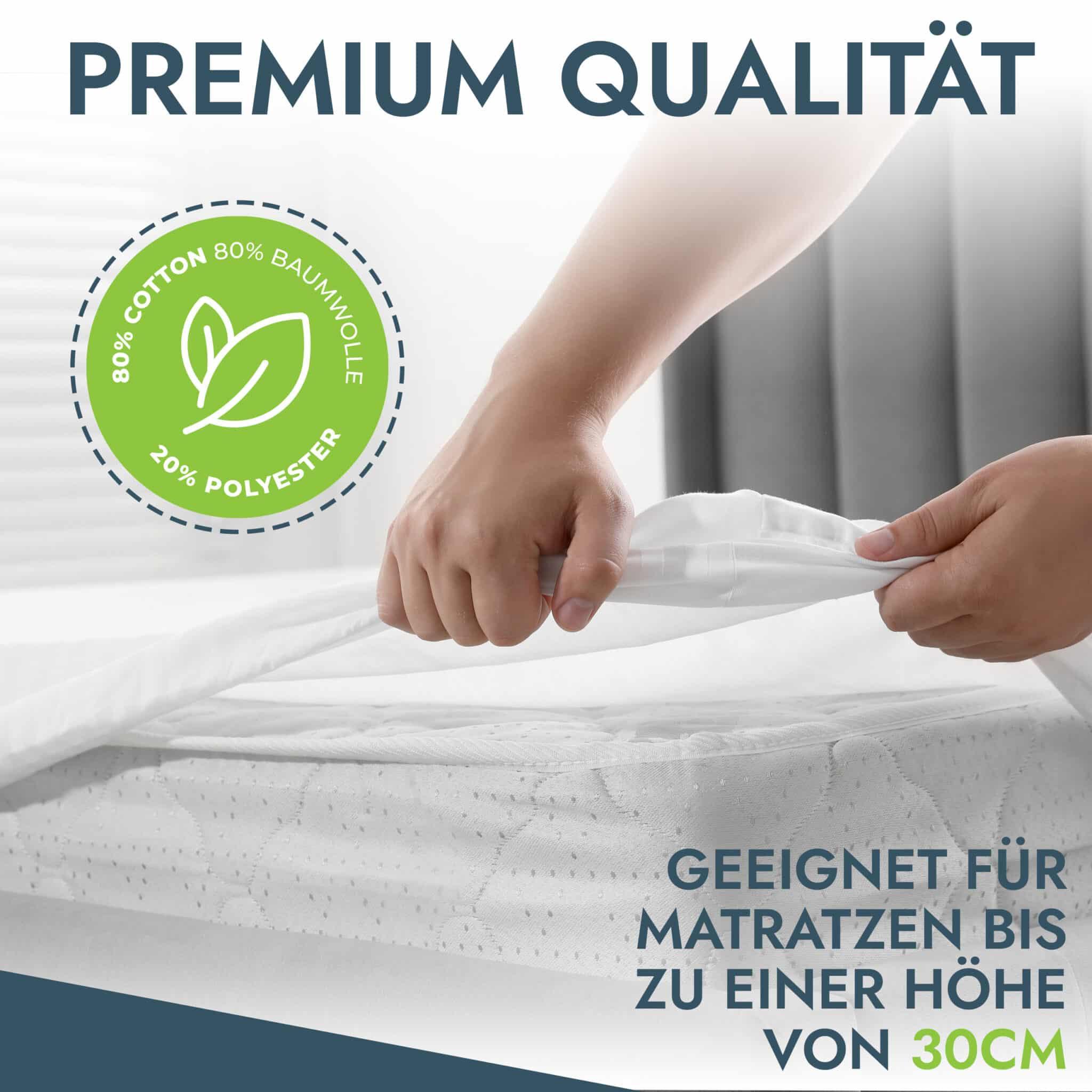 Mara Vital Matratzenschoner Matratzenschutz Matratzenauflage wasserdicht, atmungsaktiv und waschbar