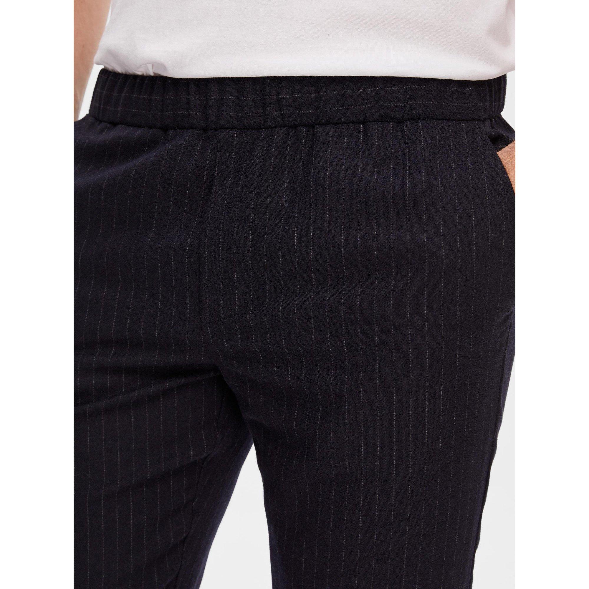 SELECTED SLHSlim-Ayr Pinstriped Elastic Slim Fit Hose