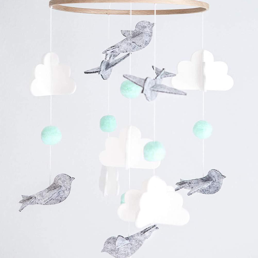 Activity-board Mobiles Baby-Windspiel, mobile Babybett-Glocke Holz