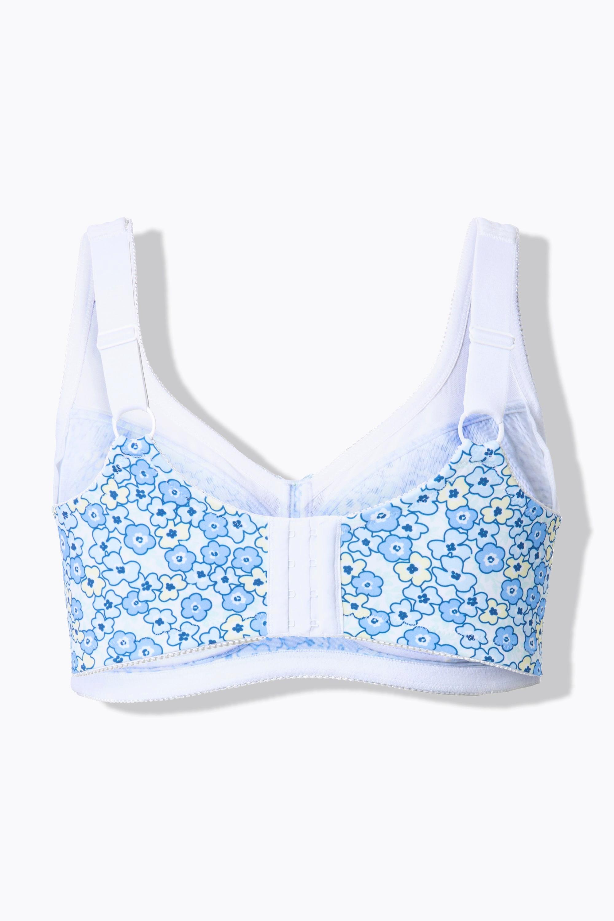 Ulla Popken Entlastungs-BH, Blüten, ohne Bügel, Cup C - F