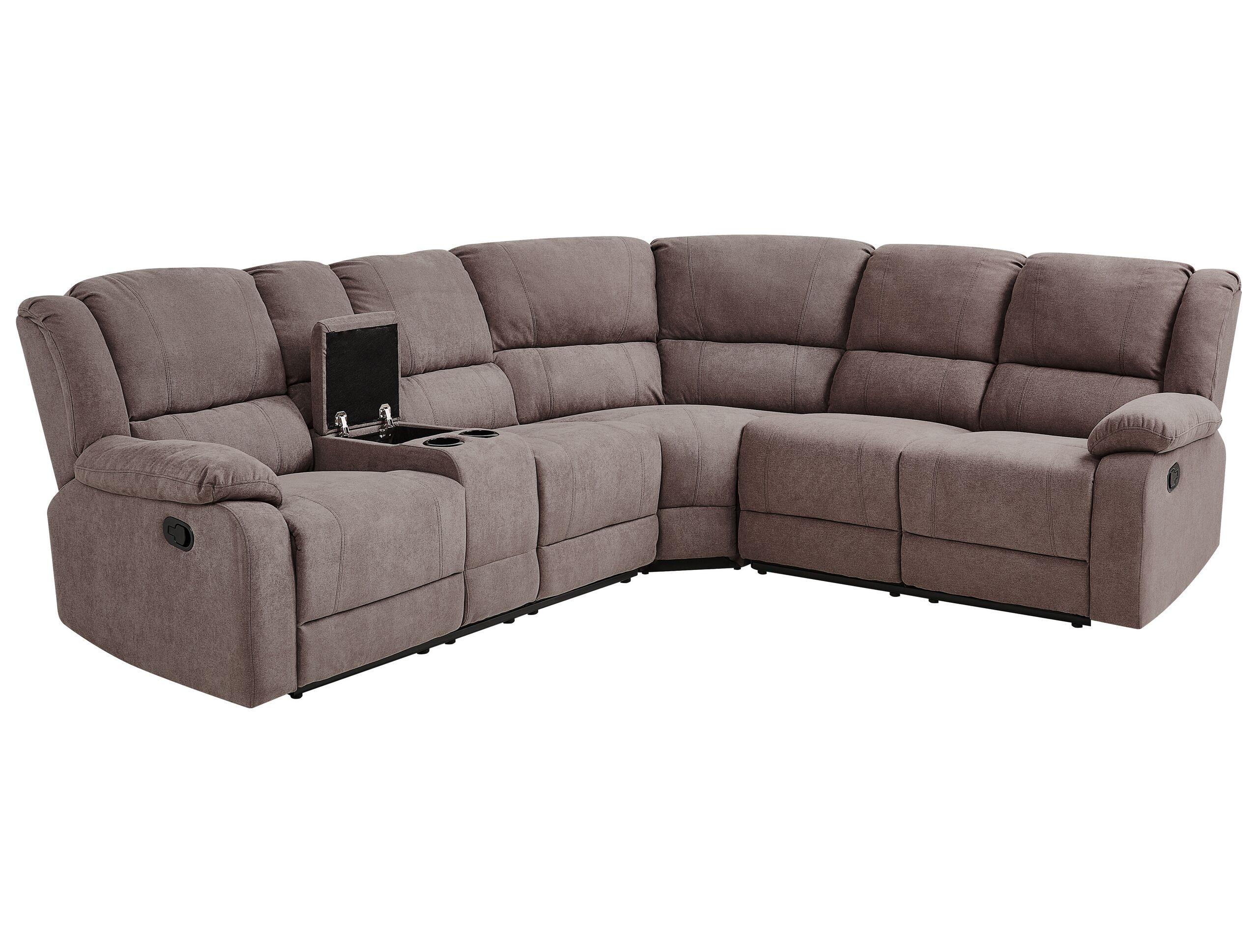 Beliani Ecksofa aus Polyester Modern ROKKE