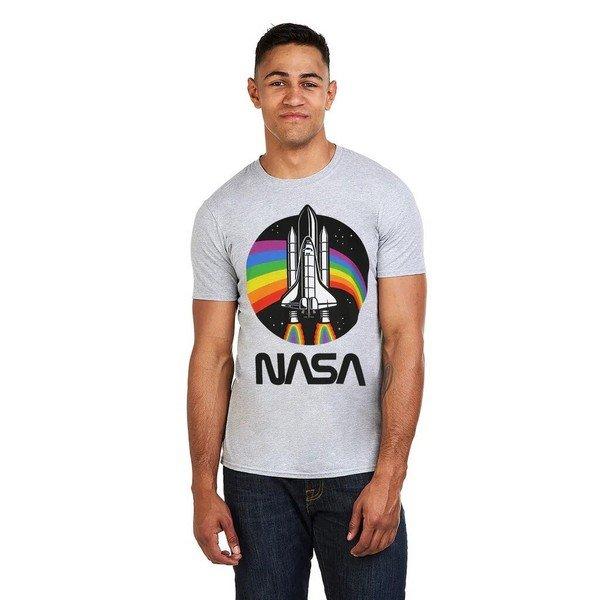 Nasa Space Shuttle Regenbogen Logo T-Shirt Regular Fit