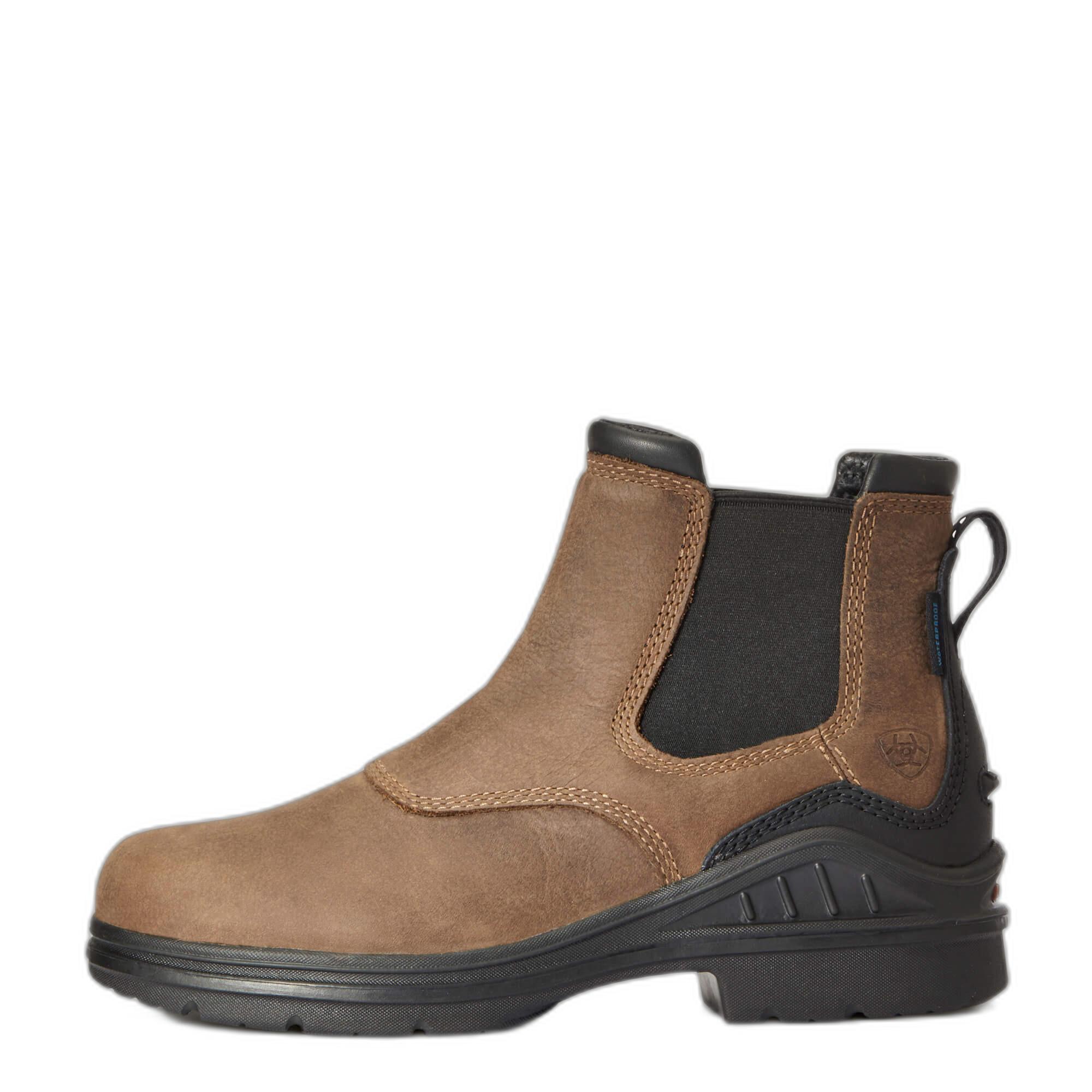 Ariat wasserdichte stiefeletten barnyard twin gore ii antq brn 3.5/6 b