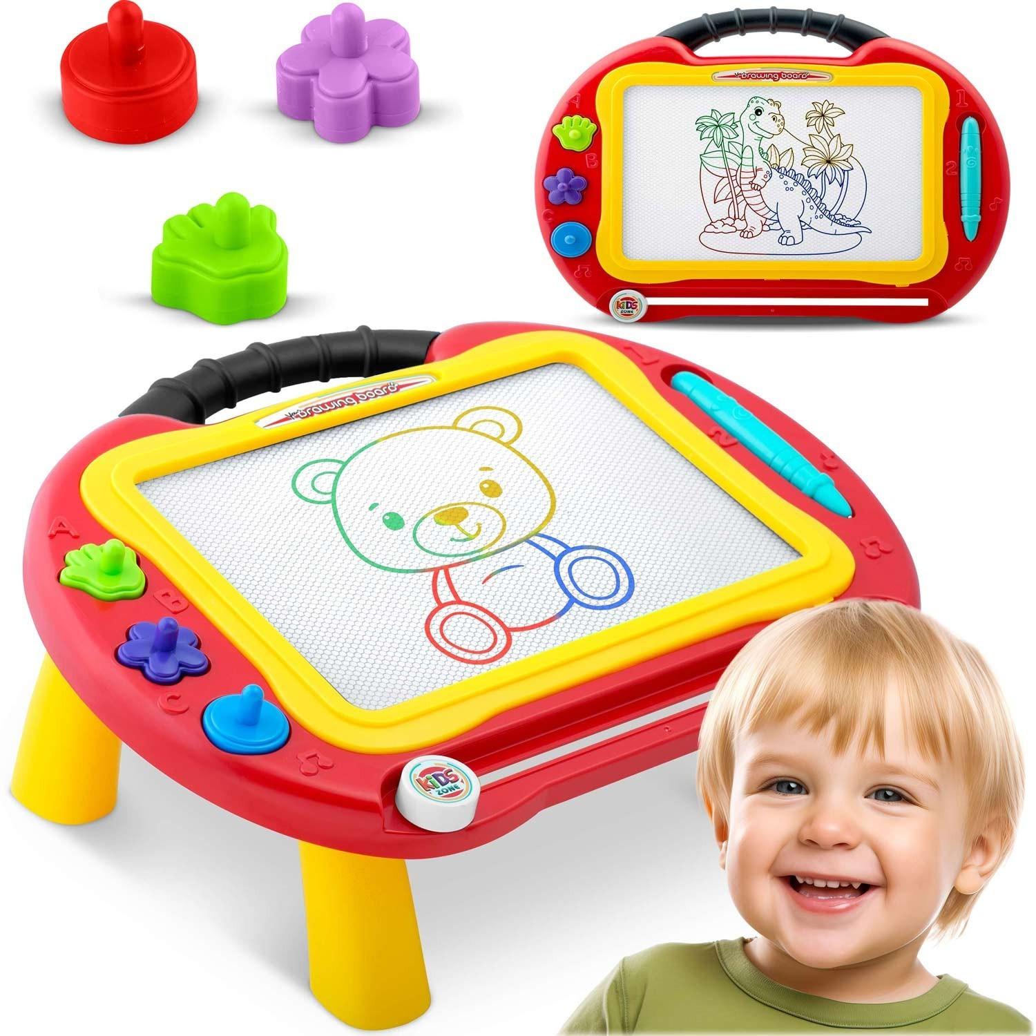 B2X Zeichentisch mit Tafel für Kinder - Ricokids (rot)
