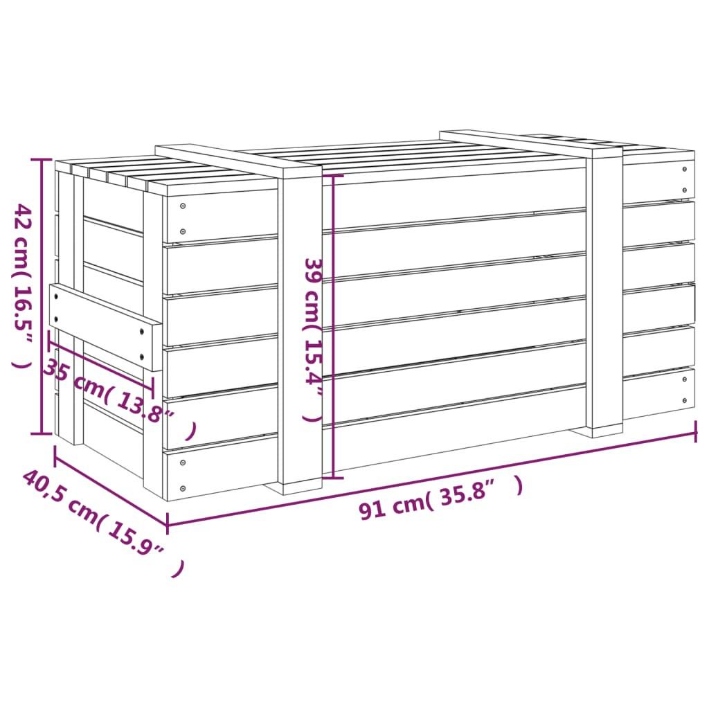 VidaXL Truhe pine wood