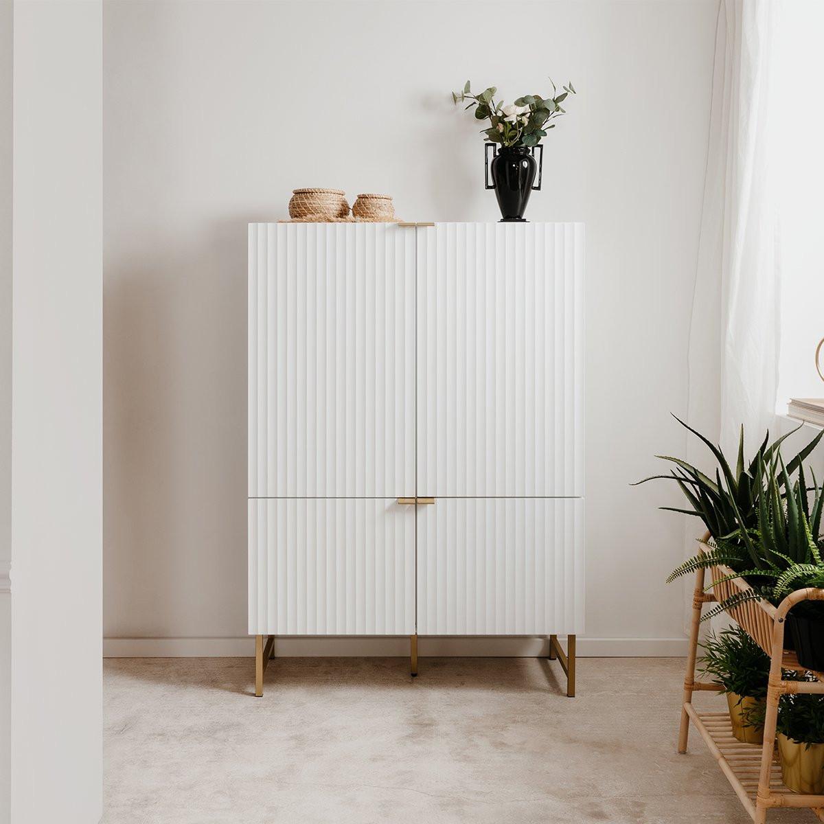 Calicosy Highboard 4 Türen L100 x H142 cm - Glasgow