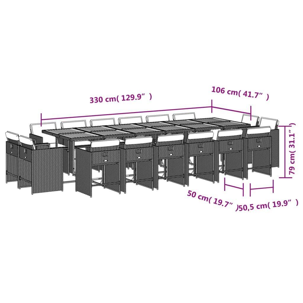 VidaXL Garten essgruppe poly-rattan
