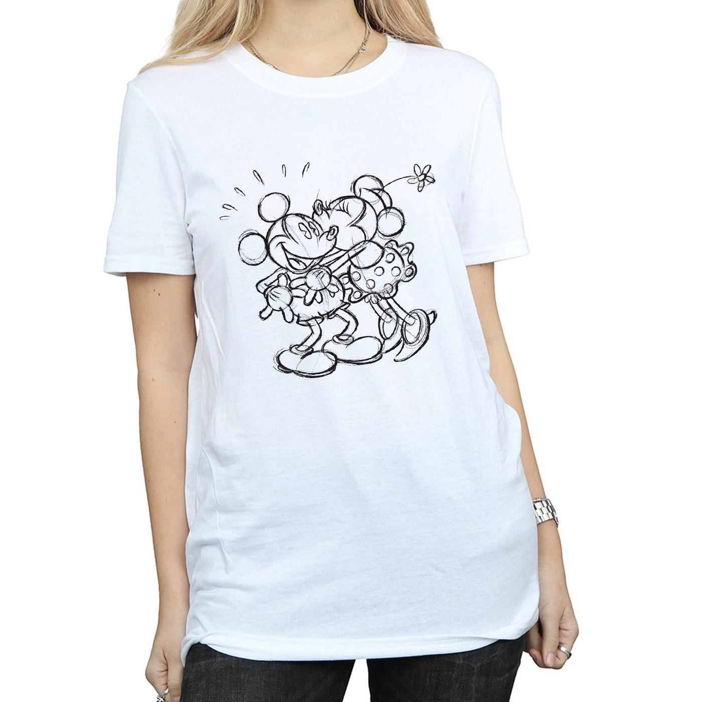 Disney Mickey und Minnie Sketch T-Shirt
