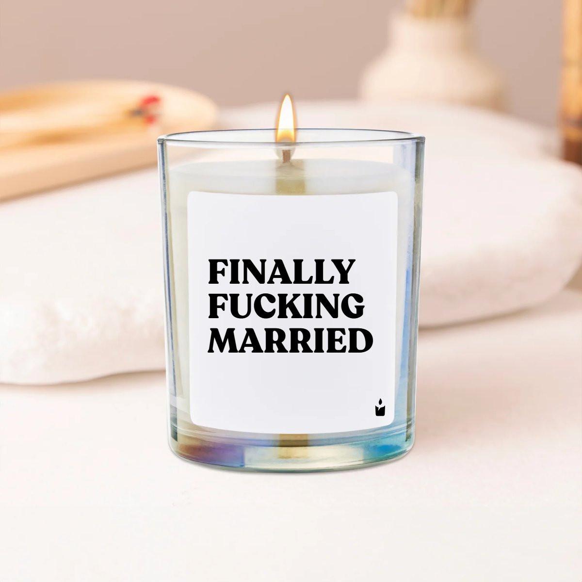 CandleHand Duftkerze Woody finally fucking married