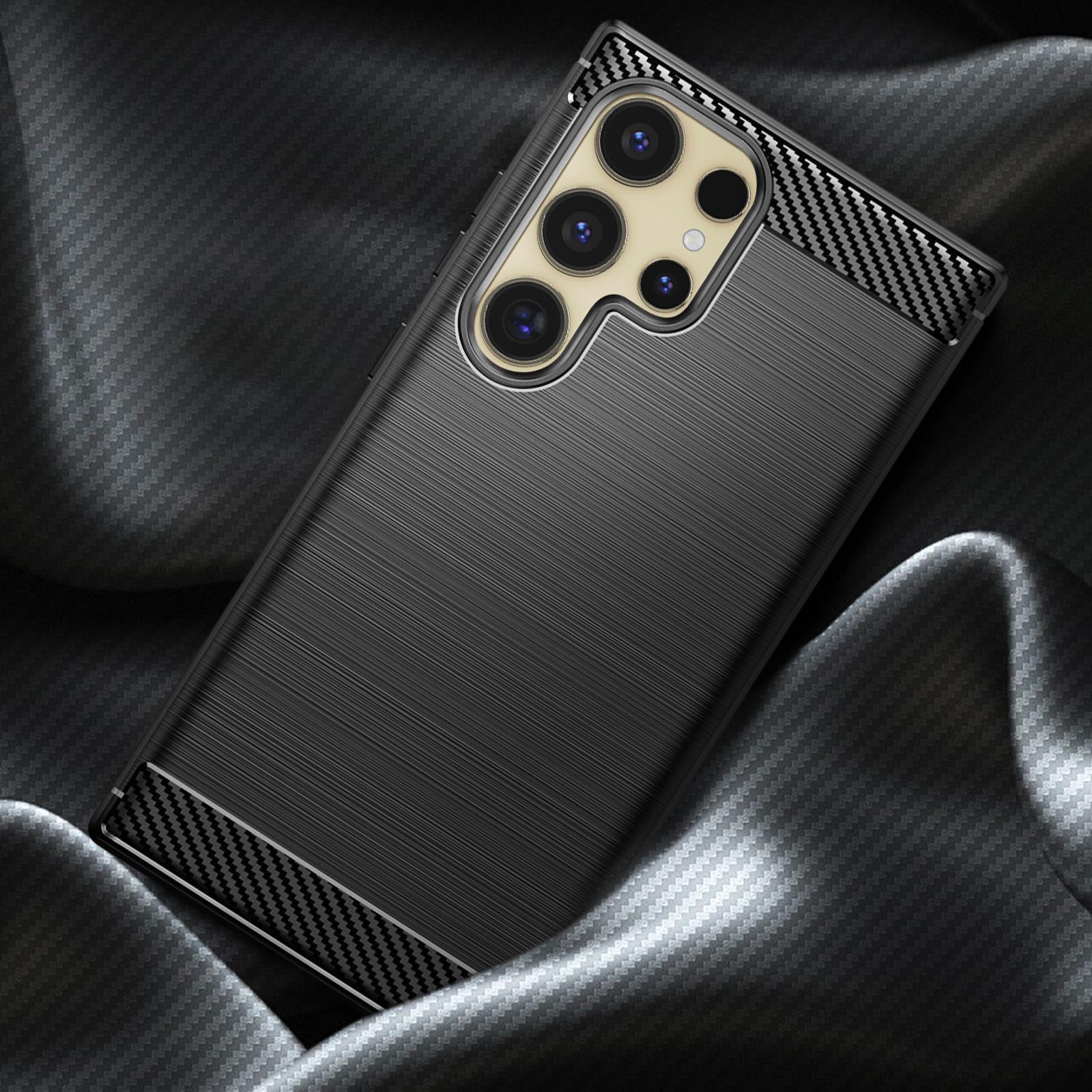 Avizar Carbon Hülle Samsung S24 Ultra Schwarz