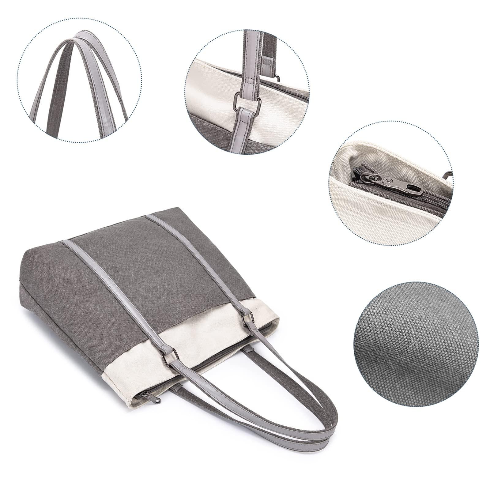Only-bags.store Handtasche Umhängetasche Canvas Casual Große Tasche Shopper Elegant für Büro Schule Arbeit