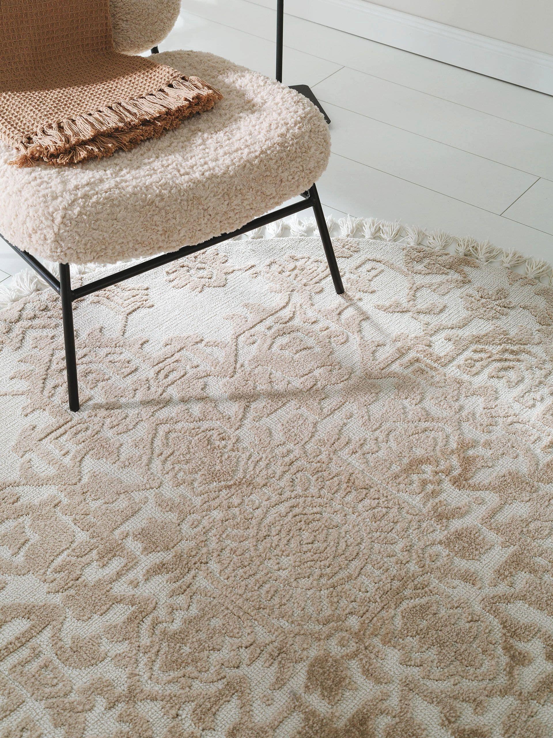 Benuta Teppich rund Elias Beige