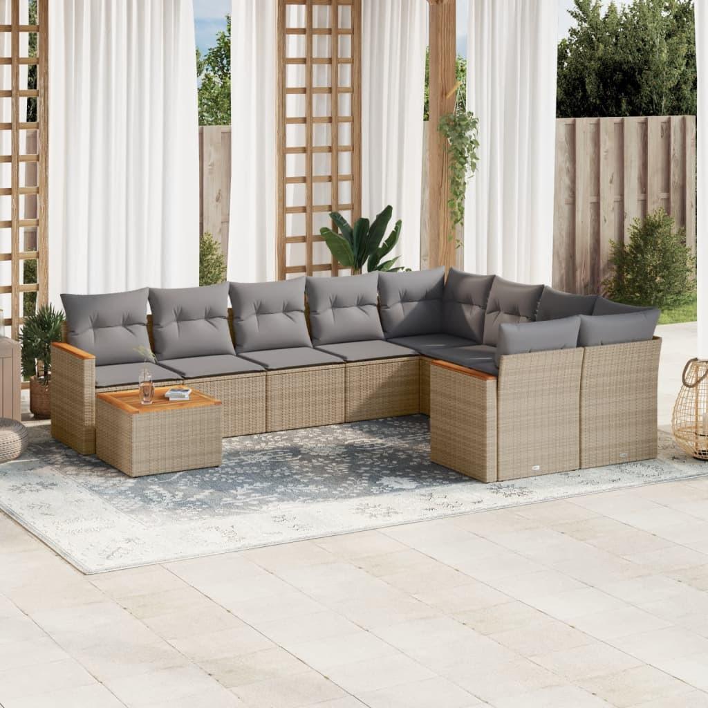 VidaXL Garten sofagarnitur poly-rattan