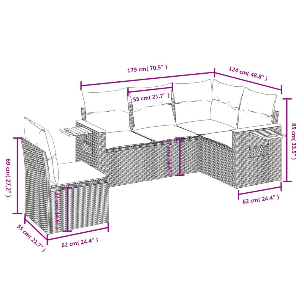 VidaXL Garten sofagarnitur poly-rattan
