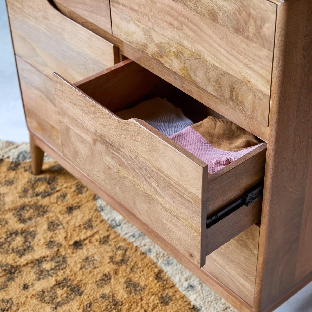 Tikamoon Kinderkommode aus massivem Mangoholz Gabrielle