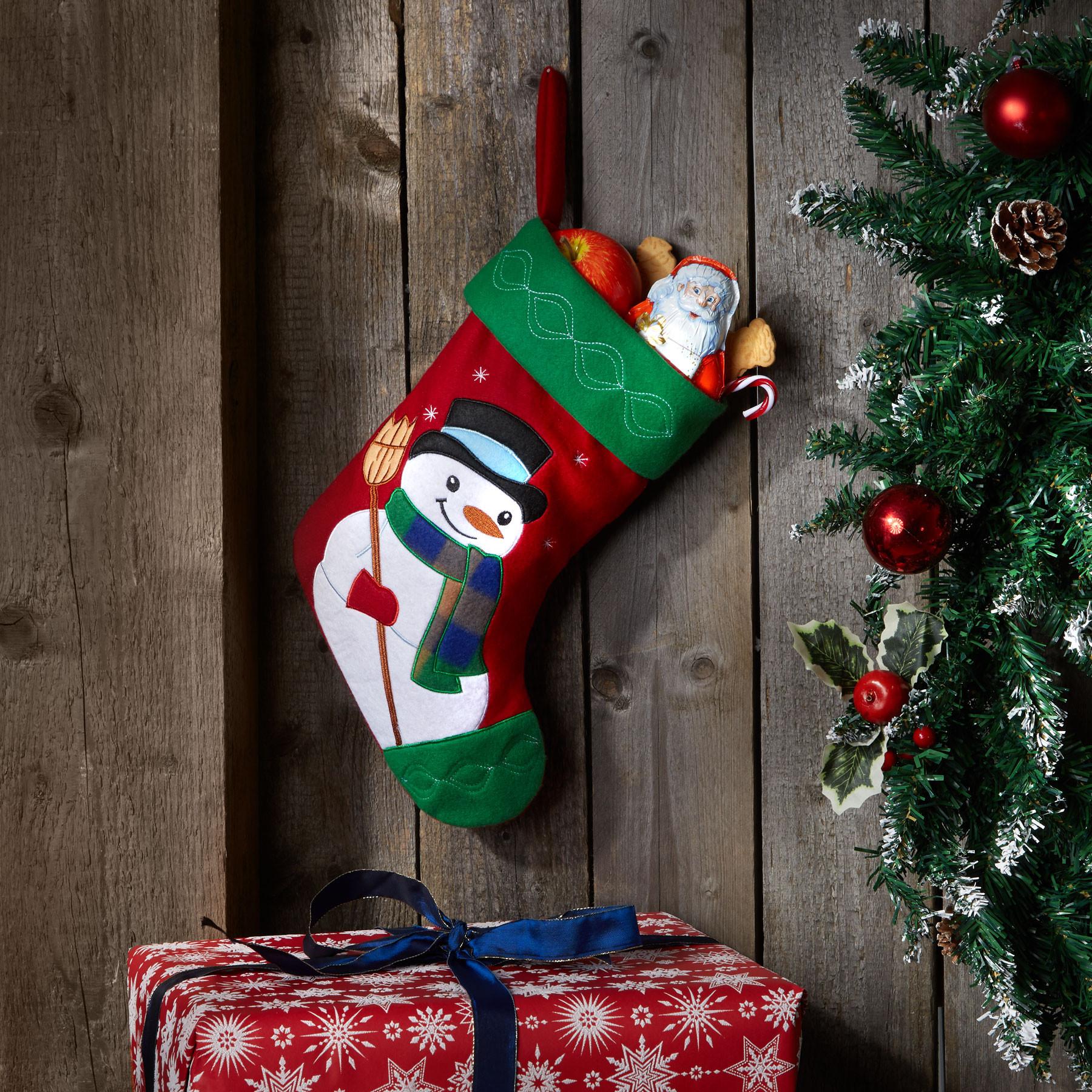 Tectake Nikolausstiefel mit Schneemann-Motiv