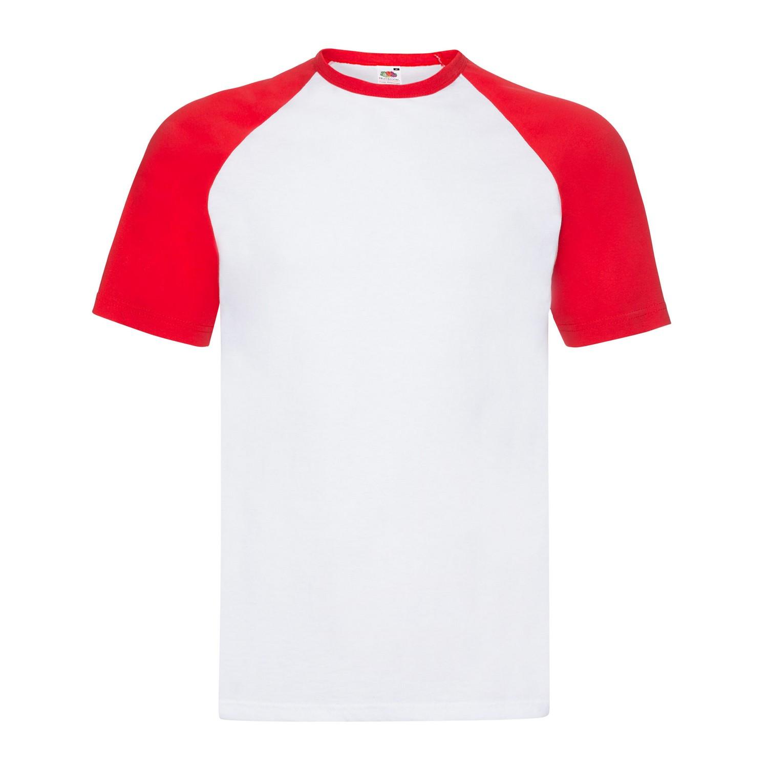 Fruit of the Loom Baseball T-Shirt mit Kontrastärmeln