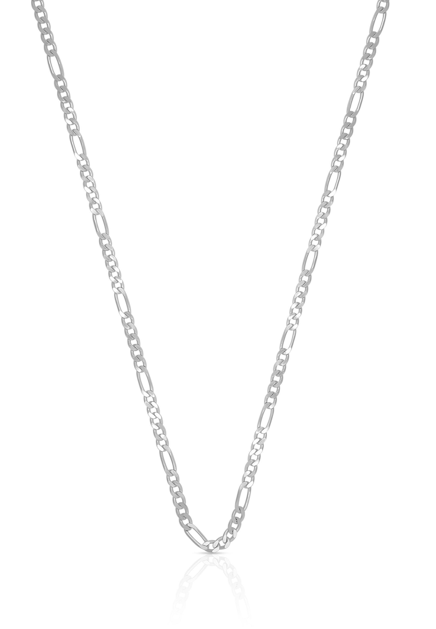 MUAU Schmuck Collier Figaro Weissgold 750, 1.8mm, 50cm