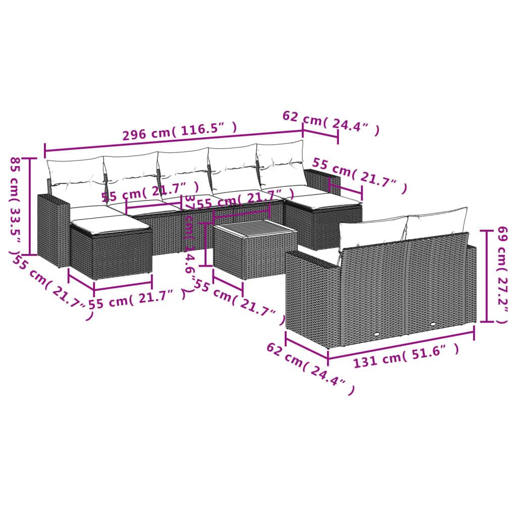 VidaXL Garten sofagarnitur poly-rattan