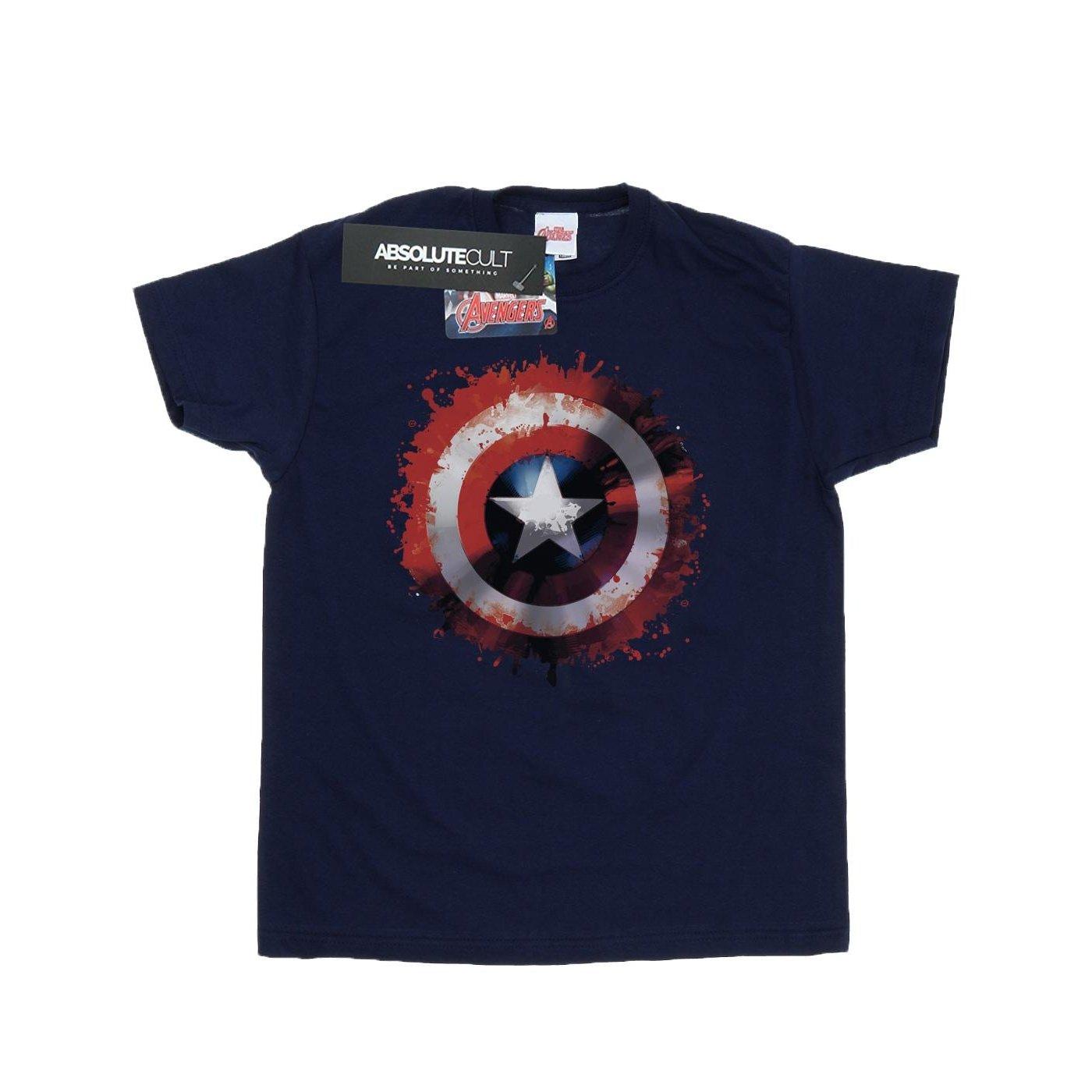 MARVEL Avengers Captain America Shield Splatter T-Shirt