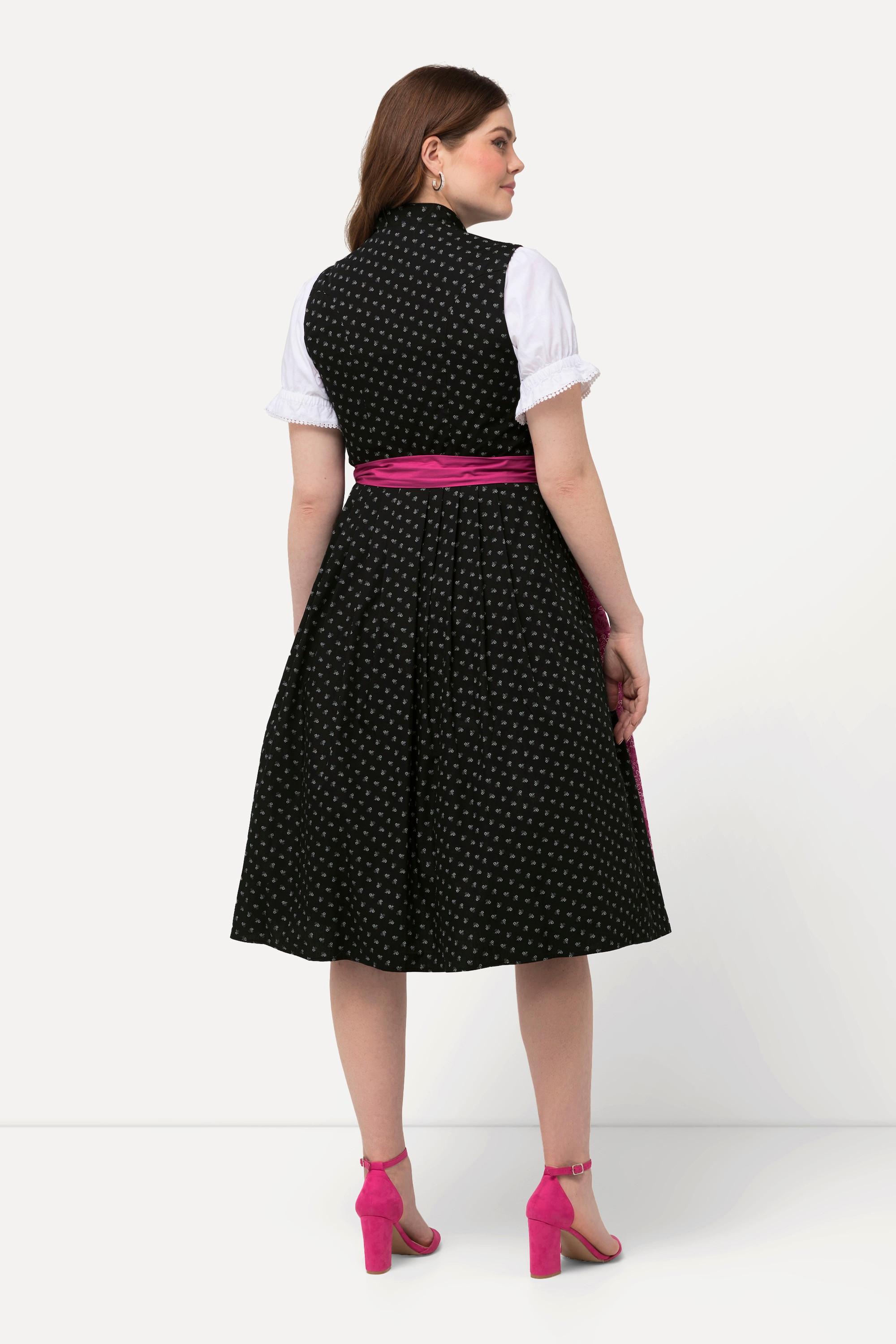 Ulla Popken Dirndl mit Schmuckknöpfen und Stehkragen