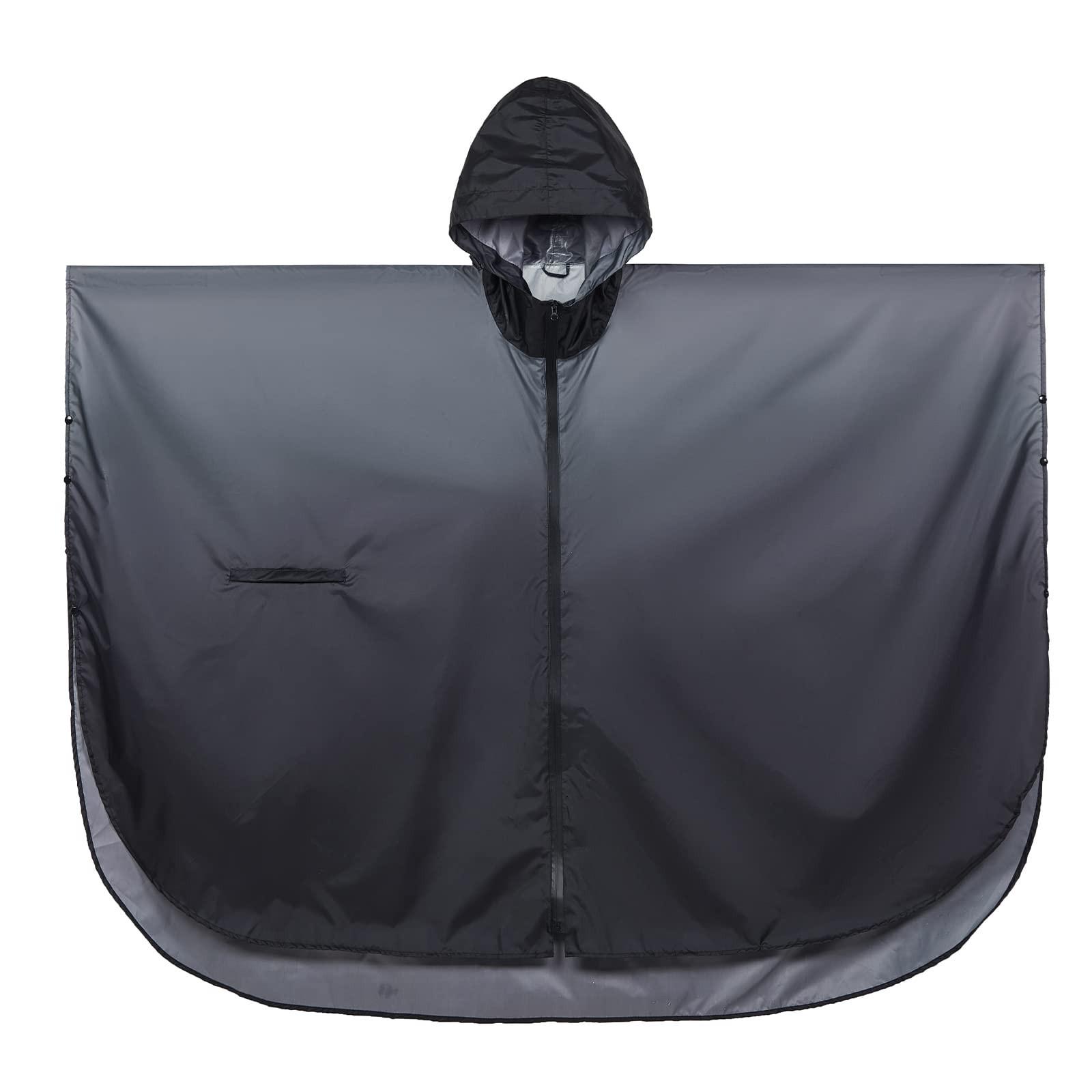 Alopini Regencape mit Kapuze Reißverschluss, wiederverwendbare Regenmantel, regen Poncho Fahrrad Wandern