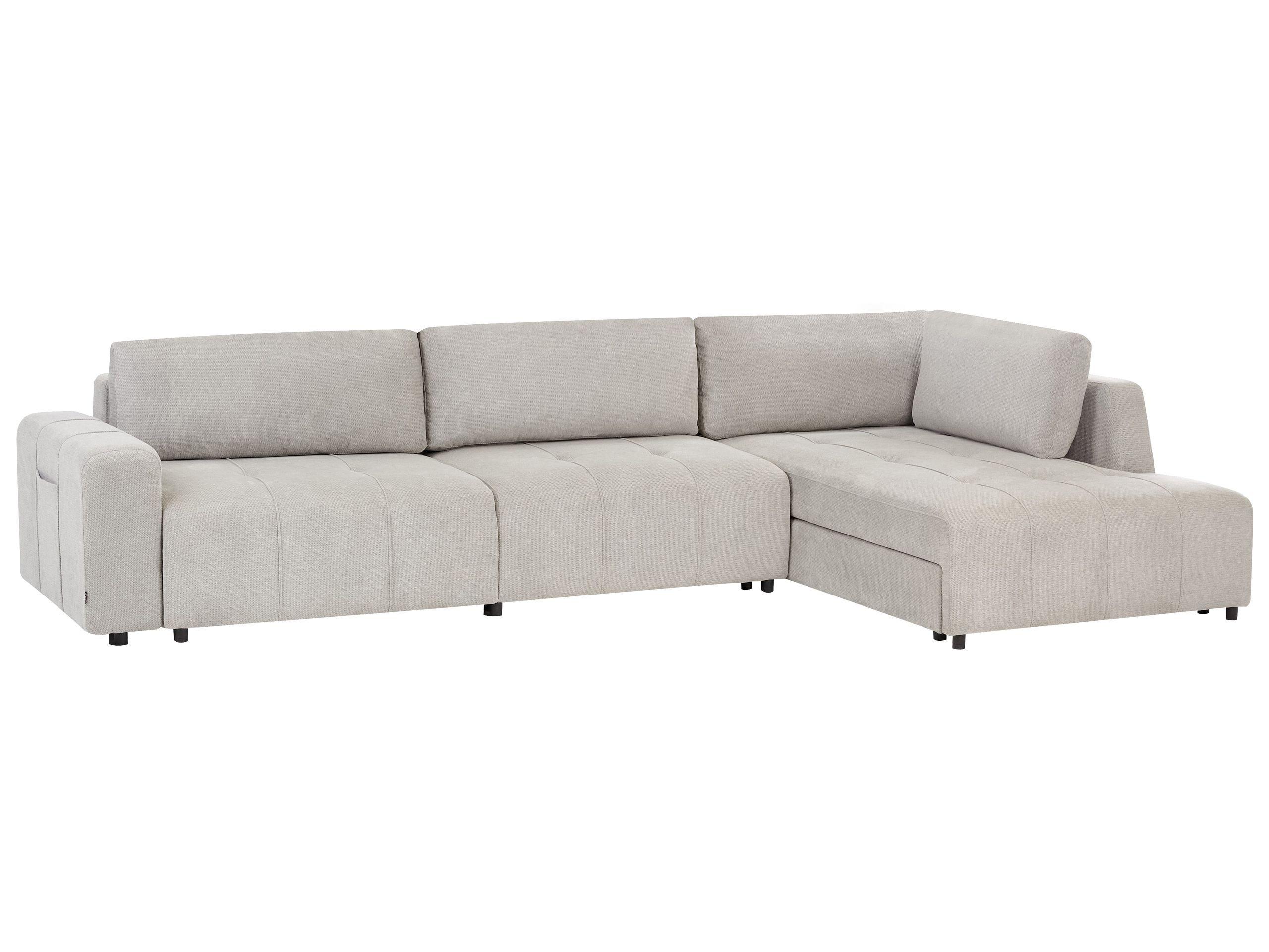Beliani Linksseitiges Ecksofa aus Polyester Modern INNVIK