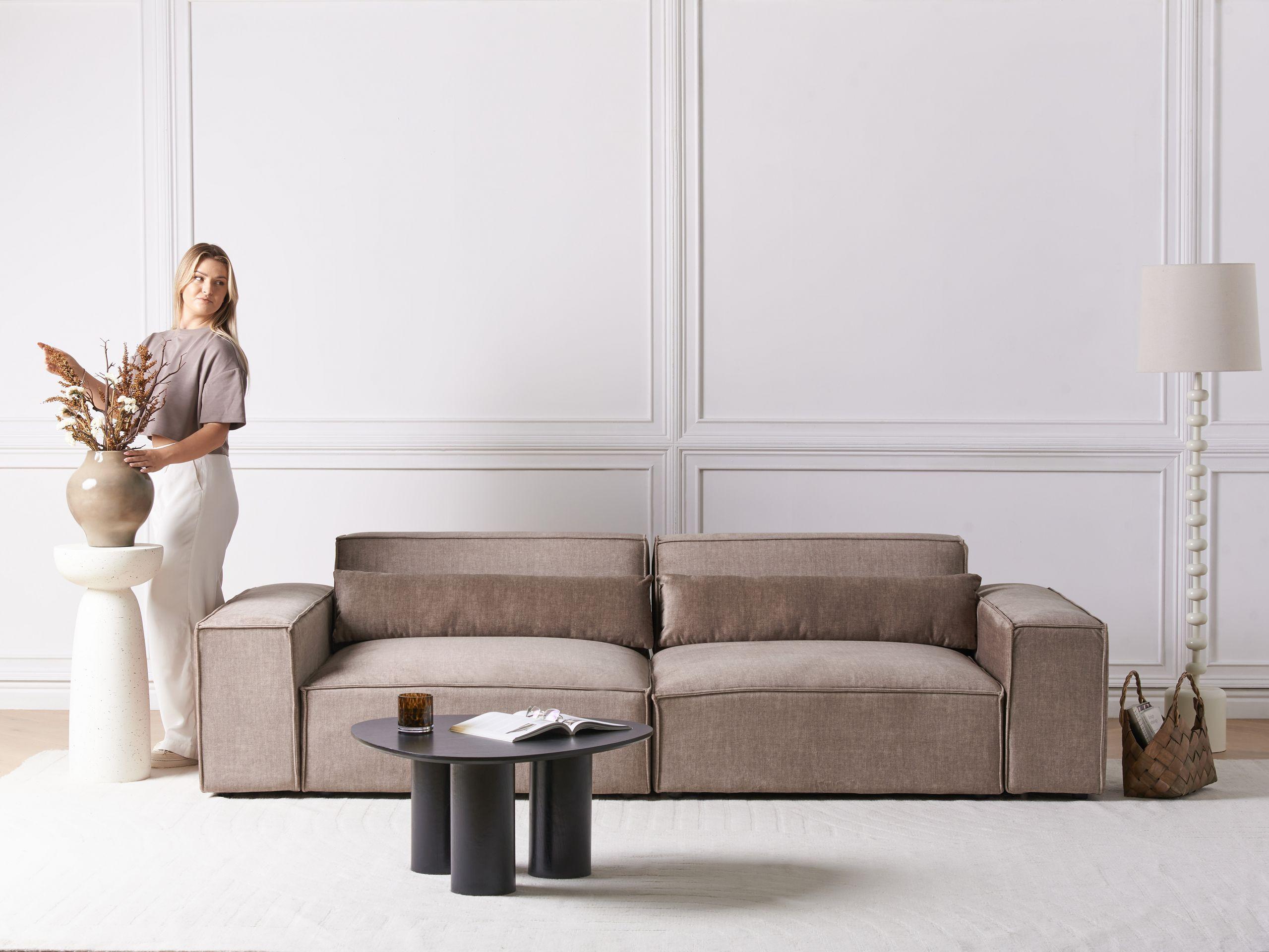 Beliani Eckmodul aus Polyester Modern HELLNAR