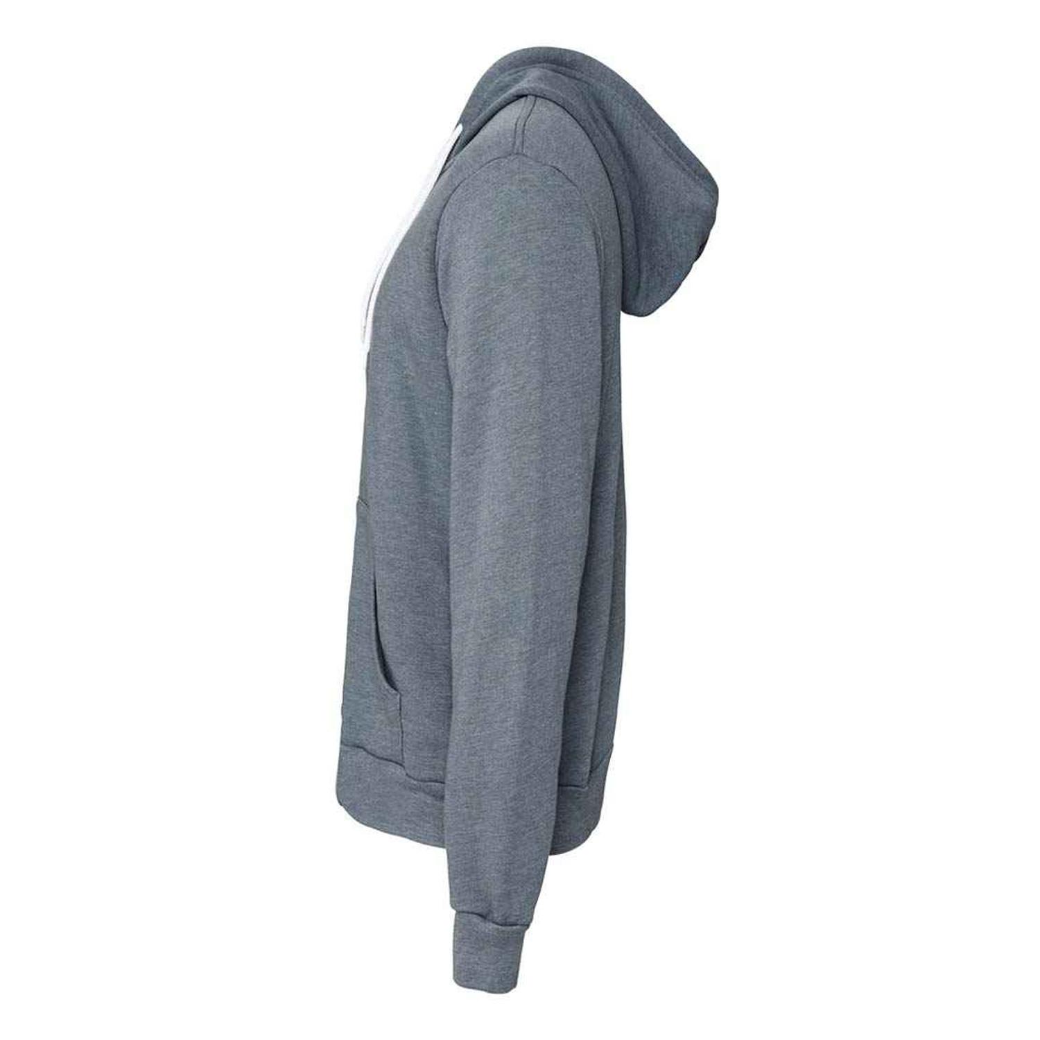 Bella + Canvas Kapuzenpullover, Durchgehender Reißverschluss