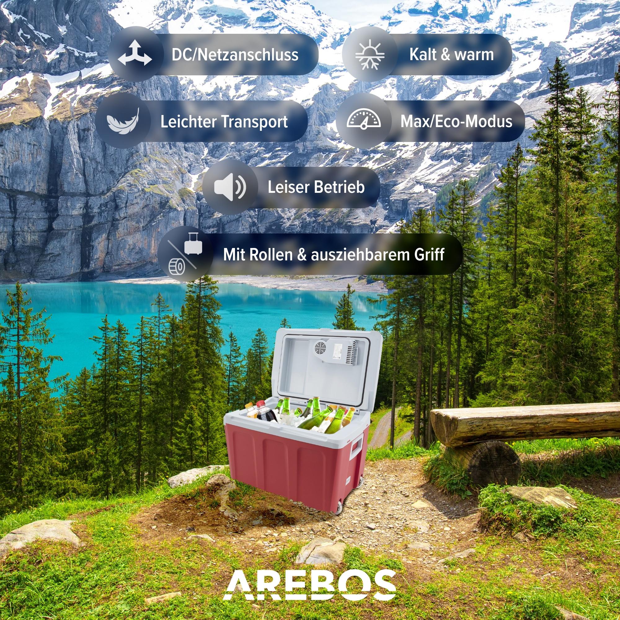 Arebos Kühlbox 40L Auto Thermoelektrische Warmhaltebox 12V 230V Kühlschrank