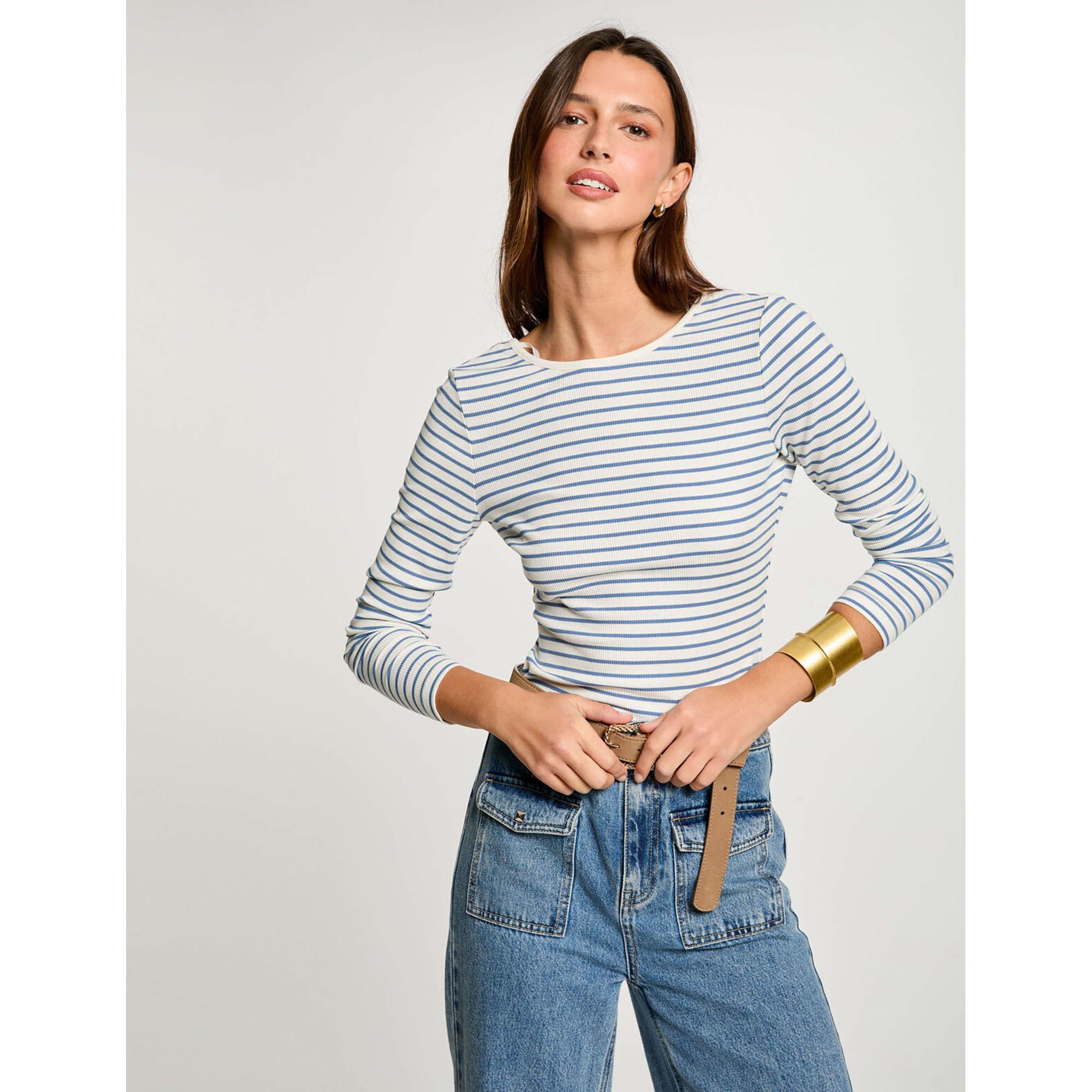 MORGAN Gestreiftes Langarm T-Shirt