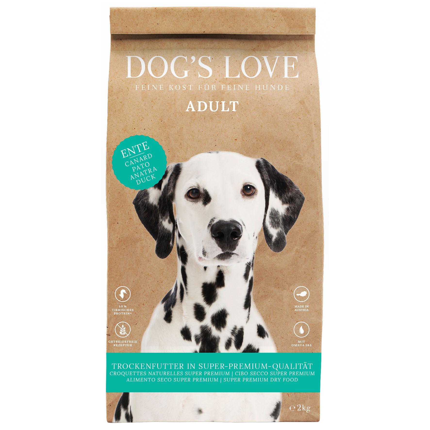 Dog's Love Ente, Süsskartoffel & Orange, 2kg