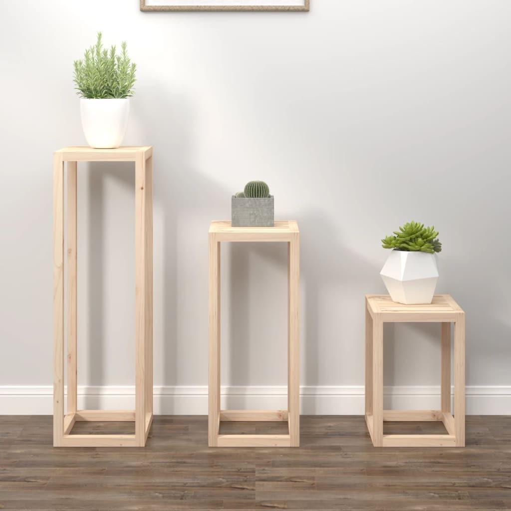 VidaXL Pflanzenständer-set pine wood