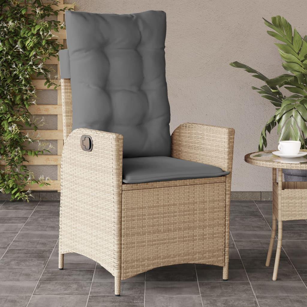 VidaXL Gartensessel verstellbar poly-rattan