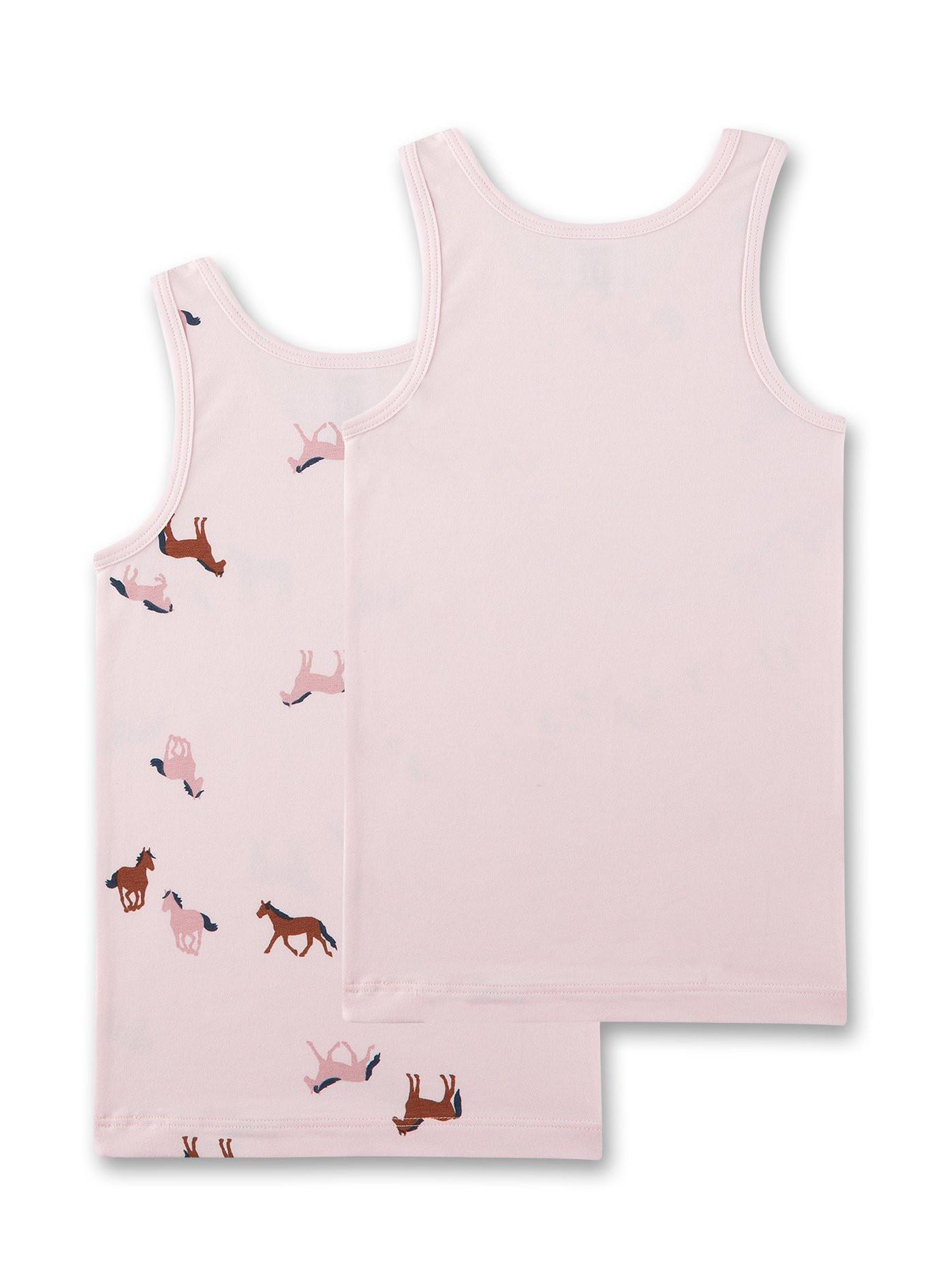 Sanetta Mädchen-Unterhemd (Doppelpack) Pferde